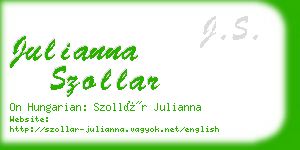 julianna szollar business card